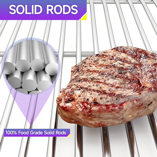 17.5'' x 23.8'' Stainless Steel Grill Cooking Grates for Weber (17.5‘’D x 23.8''W)