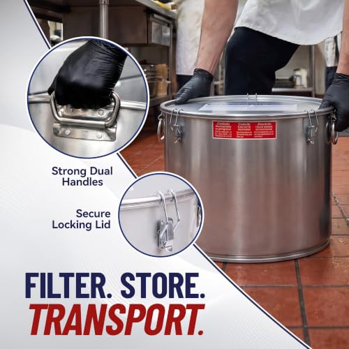 Oil Grease Bucket & Filter Pot (#60L-7Gal)