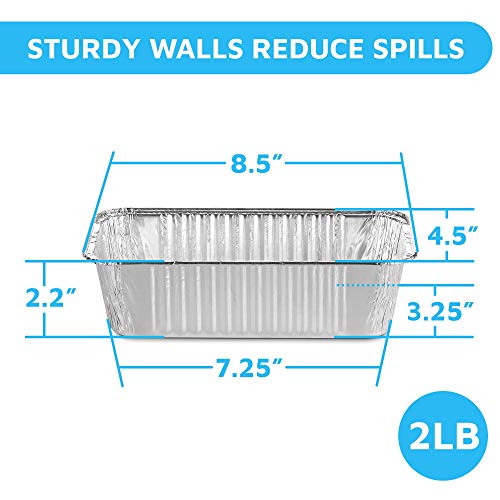 Aluminum Disposable Loaf Pans (2Lb 50 Pack)