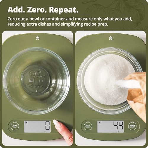 Food Scale Slim & Compact Build (Moss Green)