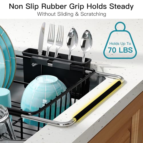 Black Dish Drying Rack in Sink (Black / For 12"-30"w Sink)