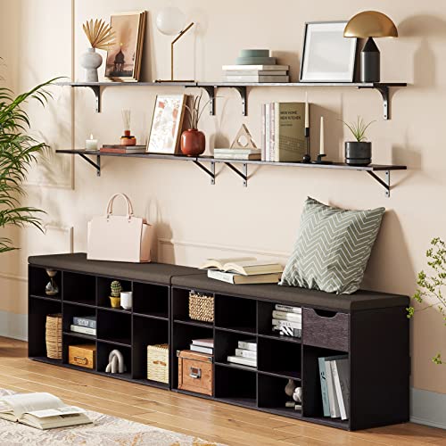 Long Wall Shelves (Espresso / 47.3 Inch)