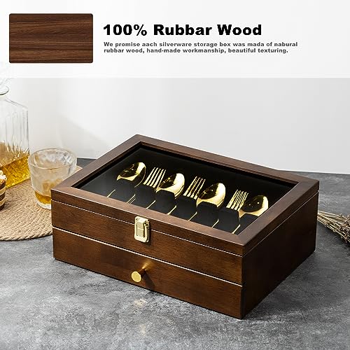 Silverware Box (2 Layer Walnut)