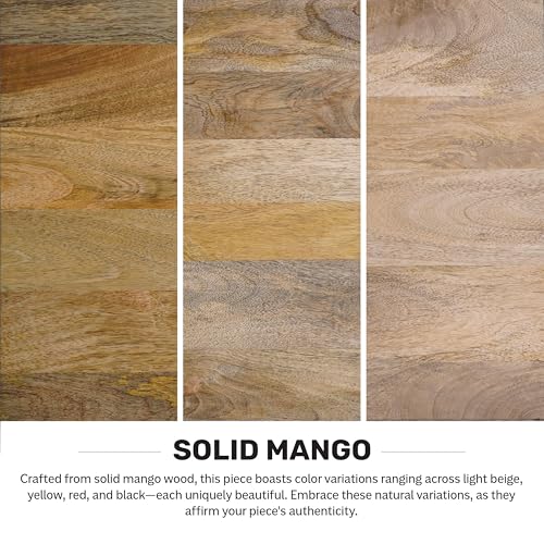 Hunter 36" Wide Solid Mango Wood Coffee Table in Natural (Lift Top Coffee Table / 36 inch / Refined Natural)