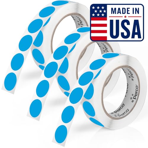 Light Blue Perforated Round Circle Dot Sticker 1 (Blue - Light / 1 Inch)