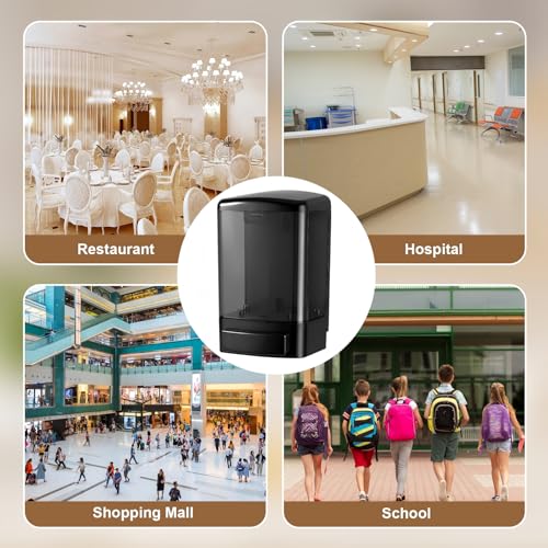 2 Pcs Wall Mounted Soap Dispenser (All Black / 33.8 oz 1000 ml)