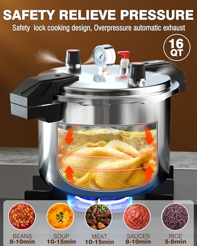 Aluminum Pressure Cooker 23Qt Pressure Canner (23 Quarts)