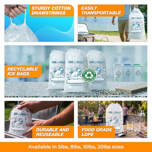 8lb Ice Bags 1000 ct (8 lb)