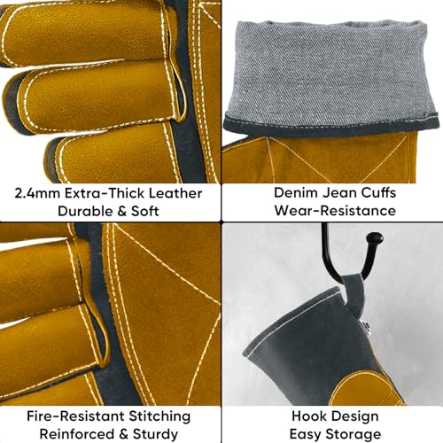 16" Leather Welding Gloves for Men