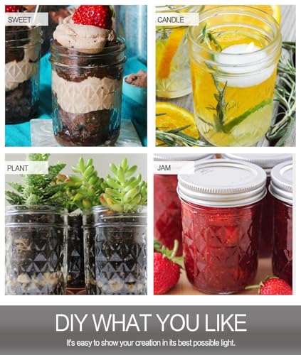 12 Packs 16oz Wide Mouth Mason Jars (12 packs)