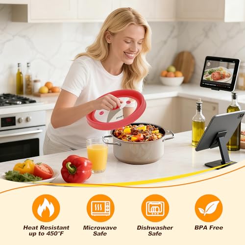 Microwave Splatter Cover (Red / 11.8inch)
