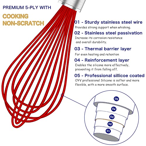 Silicone Whisk Set of 3