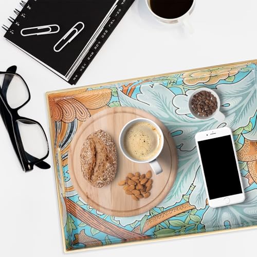 Plastic Serving Tray with Handles for Coffee Table (Multi E)