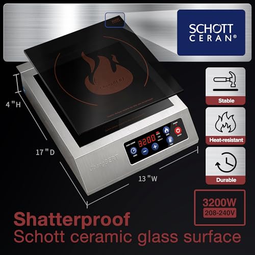 Portable Induction Cooktop 208 (FlameCold Series 3200W 208-240V)