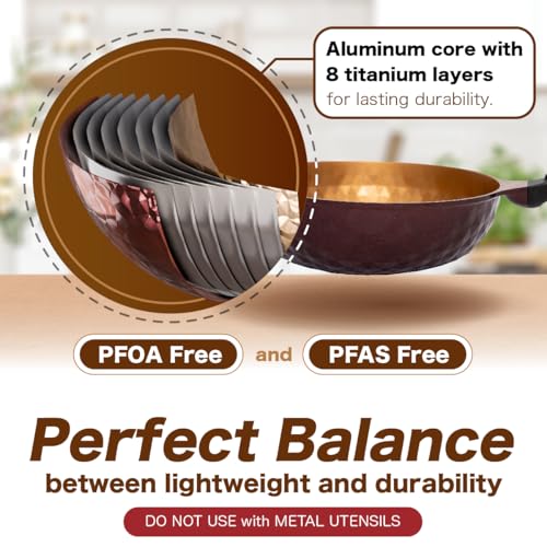 Diamond X Premium Non Stick Wok Pan (Gold Wok Pan)
