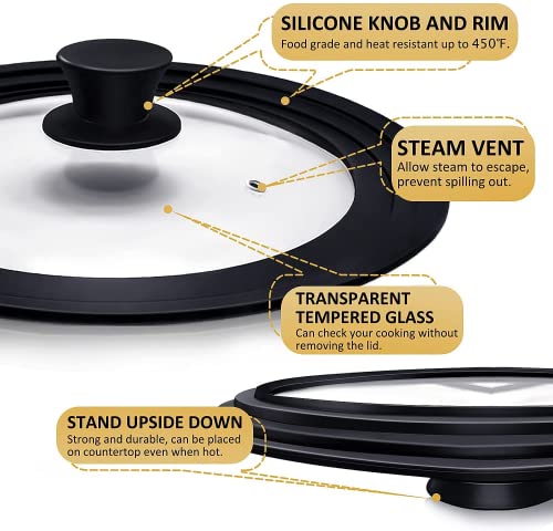 Universal Lids for Pots (7", 8", 9" & 10", 11", 12")