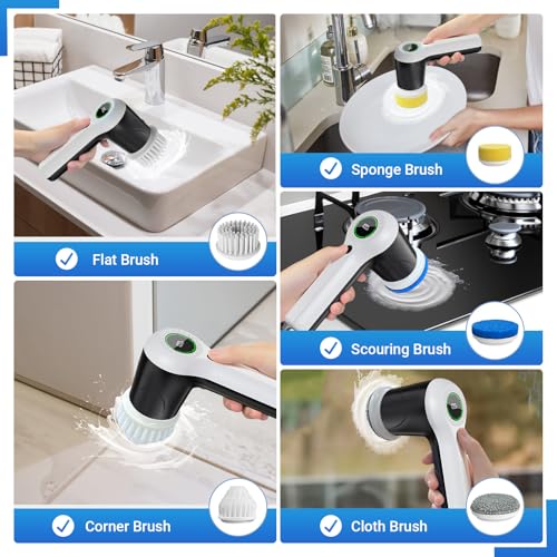 Electric Spin Scrubber (White)