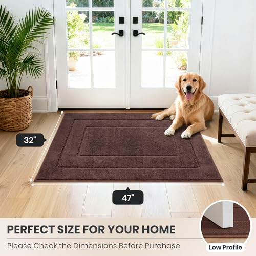 Dirt Trapping Door Mat Indoor Entrance (Brown / 32" X 47" (Rectangular))