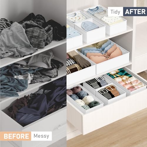 Drawer Organizer Clothes (White / 26 Pack)