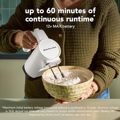 Go Cordless Hand Mixer (Porcelain White)