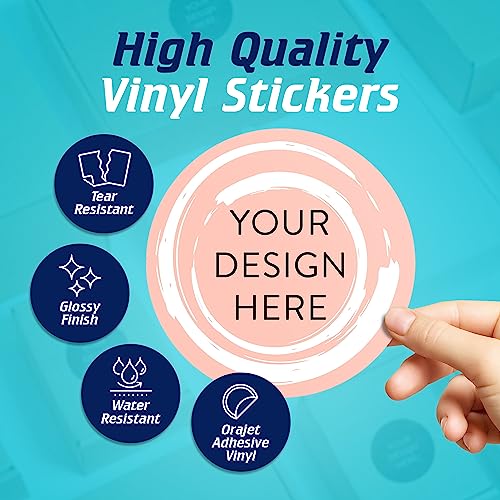 100 Custom Vinyl Stickers (100 Count)