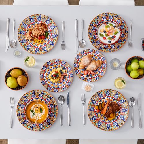 12 Pieces Dinnerware Sets (Service for 4 (12 Pcs) / Bohemian Orange)