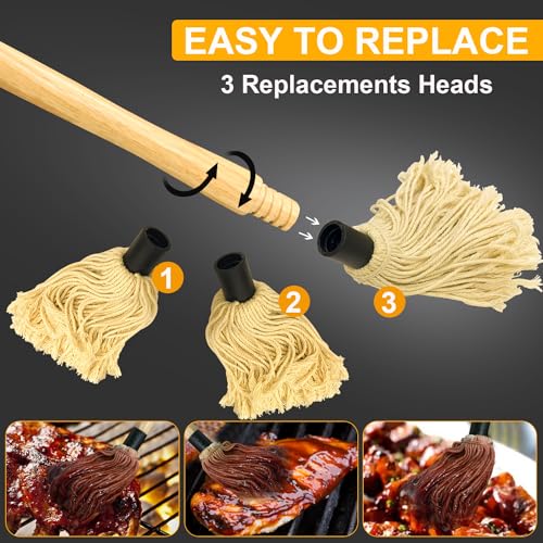 BBQ Mop Brushes for Sauce (BBQ Mop (2 Pieces) / Burlywood)