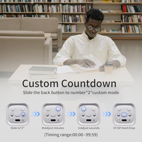 Productivity Timer Flip Gravity Sensor Cube Timer Countdown & Countup (2 Count)
