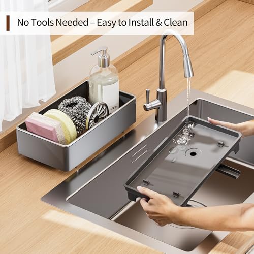 Sponge Holder for Kitchen Sink (Grey 1)