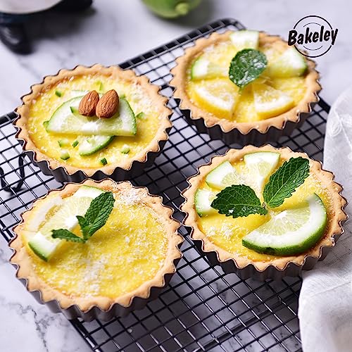 Mini Tart Pan Set (4" Round Mini 4Pcs (Champagne Gold))