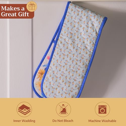 Double Oven Mitts 100% Cotton Double Oven Glove (007 - Girassol / 7" x 35" (Double Oven Mitt))