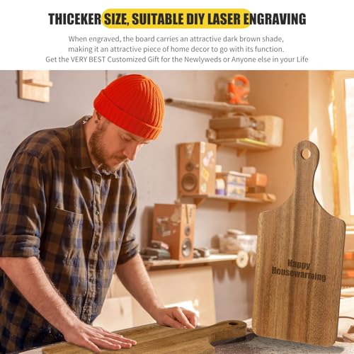 6 Pcs Thick Wood Cutting Boards Bulk for Chopping Serving (11 x 5 inches)