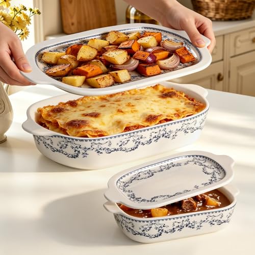 Ceramic Casserole Dish with Lids for Oven