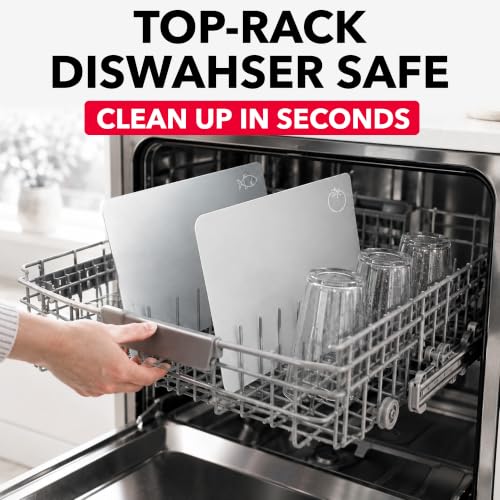 Flexible Plastic Cutting Board Mats for Kitchen (Black/White)