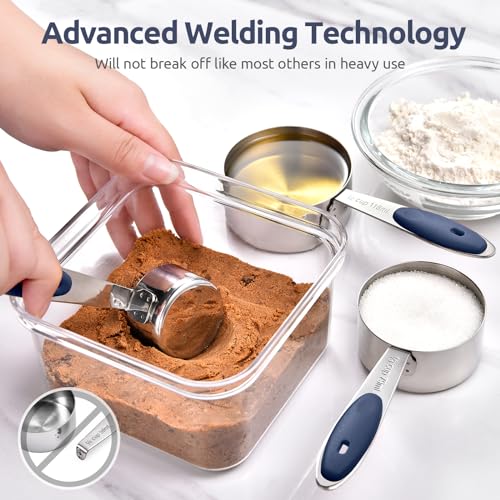 Measuring Cups Spoons Set (Navy Blue)