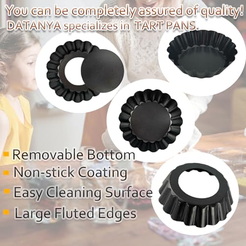 12Pack Mini Tart Pans Removable Botttom 3 Inch Tart Pan (3.15-inch X 0.8-inch)