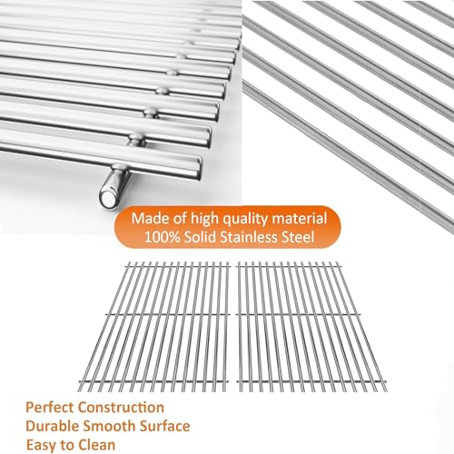 19.5" Stainless Steel Cooking Grates for Weber Genesis 300 Series (19.5"D x 25.5"W)