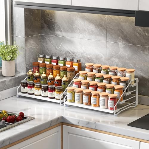 2 Pack Spice Rack Organizer for Cabinet
