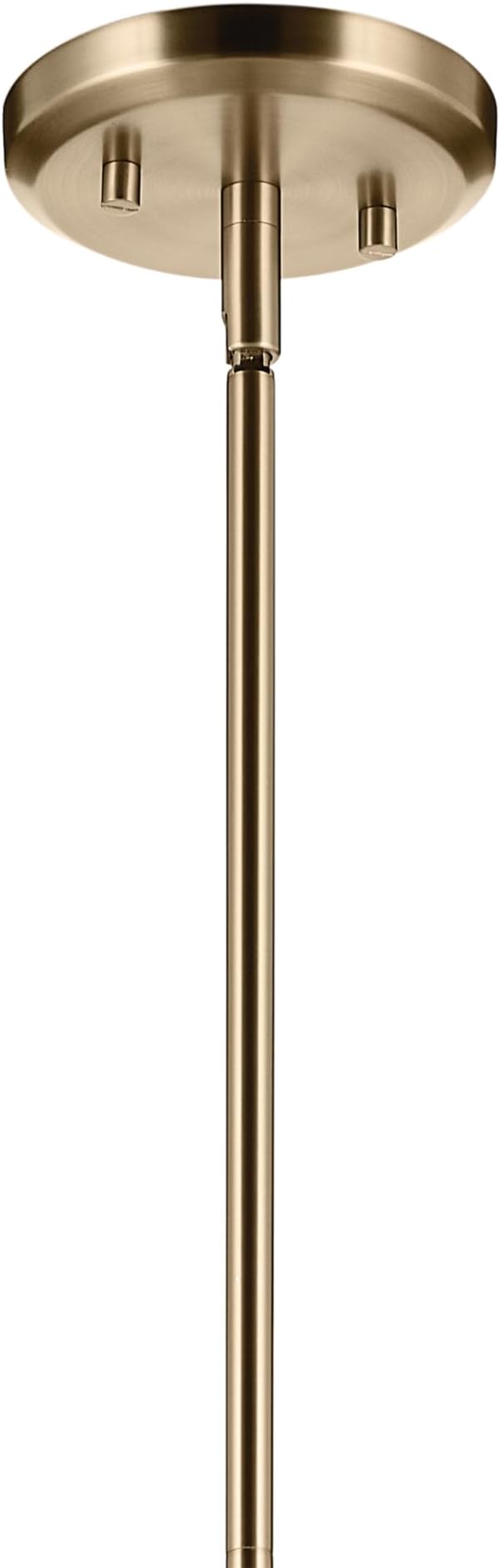 Kichler Bekah 1-Light Convertible Pendant, Global Boho LIght with Opal Glass and Handwoven Rattan Shade in Champagne Bronze, Sloped Ceiling Compatible, for Kitchen or Foyer (10.75" x 14.25"), 52728CPZ