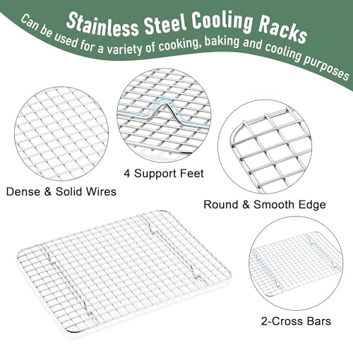 Baking Sheet with Wire Rack Set (16+12+9 Inch)