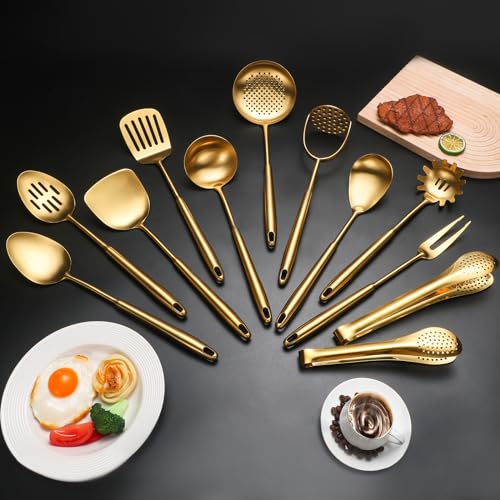 304 Stainlss Steel Matte Kitchen Utensils Set (12 Count)