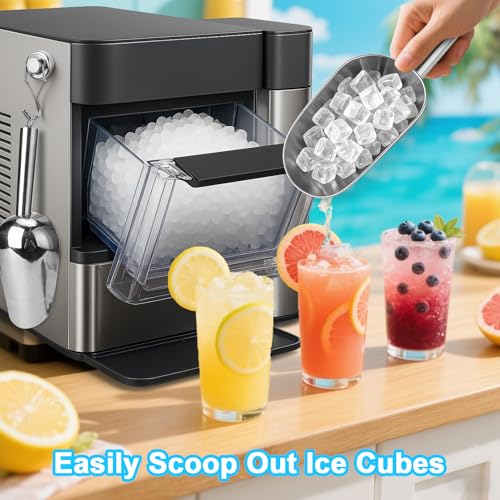 Stainless Steel Ice Scoop for Freezer with Magnetic Hook