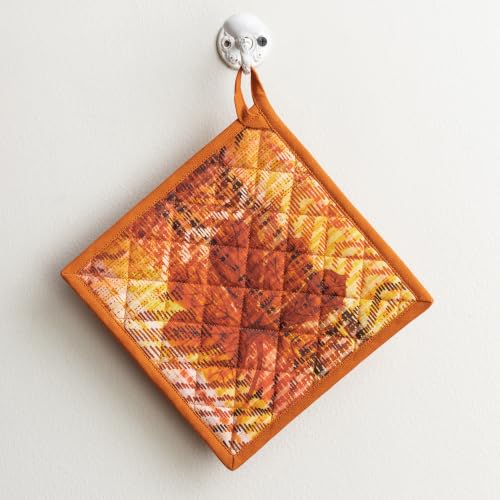 Pot Holders 100% Cotton Potholders (061 - Thanksgiving Tartan / 8" x 8" (Pot Holder Pack of 1))