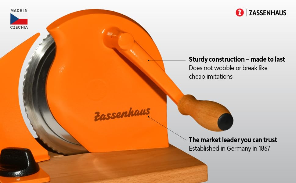 Original Classic Adjustable Bread Slicer for Uniform Slices (11.75" x 8" x 4.7" / Orange)
