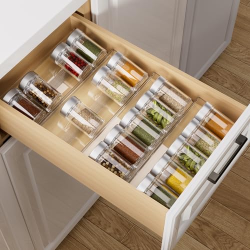 Acrylic Spice Drawer Organizer Insert (4 Pack)
