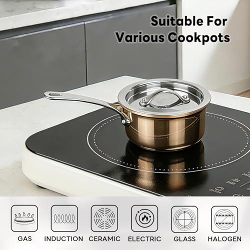 Mini Sauce Pan with Lid (0.34 QT / Rose Gold)