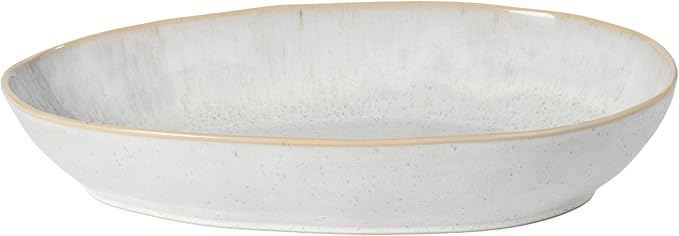 Casafina Ceramic 14.25" x 9" Oval Baker - Eivissa Collection, Sand Beige | Oven & Dishwasher Safe Bakeware | Food Safe Glazing | Restaurant Quality Dinnerware