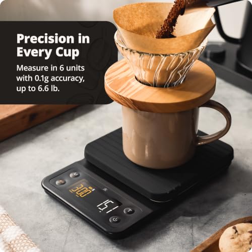 Coffee Scale with Timer (Onyx Black)