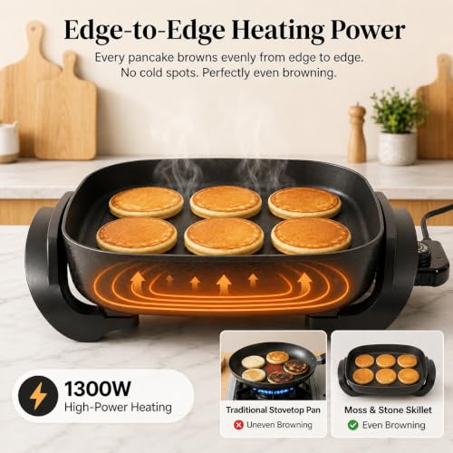 Square Electric Skillet with Lid (Square)