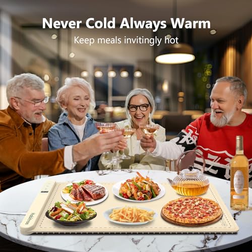 Food Warming Mat (Large 1pack / Cream)